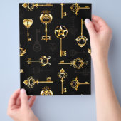 Nahtloses Muster mit Golden Keys Flyer (Hand)