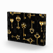 Nahtloses Muster mit Golden Keys Fotoblock (Rechts)