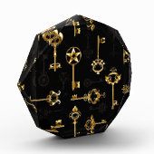 Nahtloses Muster mit Golden Keys Fotoblock (Links)