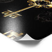 Nahtloses Muster mit Golden Keys Fotodruck (Ecke)