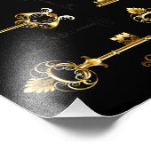 Nahtloses Muster mit Golden Keys Fotodruck (Ecke)
