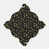 Nahtloses Muster mit Golden Keys Geschenkschachtel (Ungefaltet)