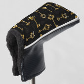 Nahtloses Muster mit Golden Keys Golf Headcover (3/4 Vorderseite)