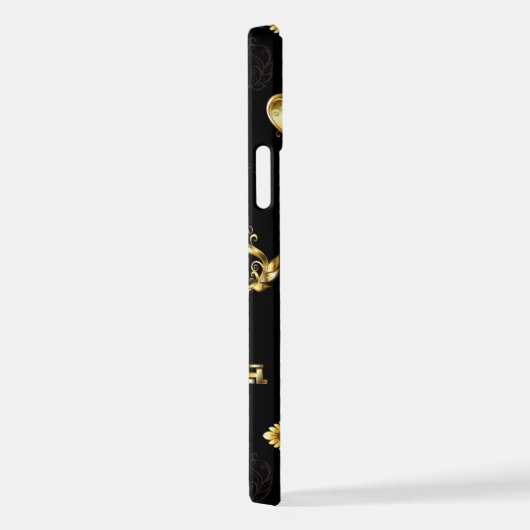 Nahtloses Muster mit Golden Keys iPhone Hülle (Rechte Seite)