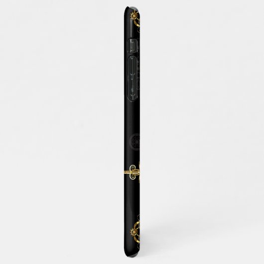 Nahtloses Muster mit Golden Keys iPhone Hülle (Linke Seite)