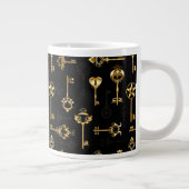 Nahtloses Muster mit Golden Keys Jumbo-Tasse (Rechts)