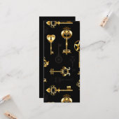 Nahtloses Muster mit Golden Keys Karte (Vorderseite/Rückseite Beispiel)