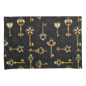 Nahtloses Muster mit Golden Keys Kissenbezug (Vorderseite-Rechts)