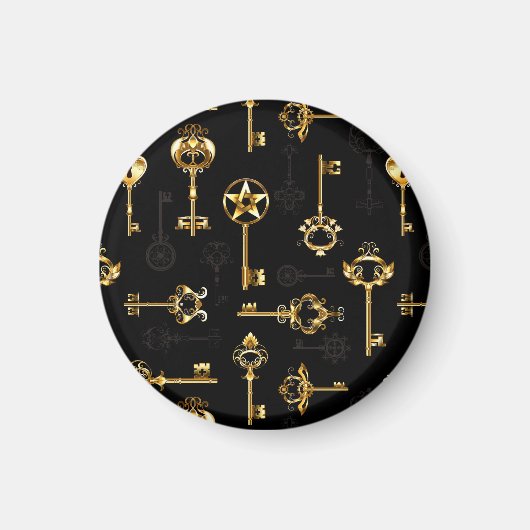 Nahtloses Muster mit Golden Keys Magnet (Vorne)