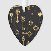 Nahtloses Muster mit Golden Keys Ornament (Vorderseite)