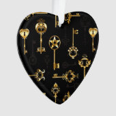 Nahtloses Muster mit Golden Keys Ornament (Vorderseite)