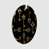 Nahtloses Muster mit Golden Keys Ornament (Vorderseite)