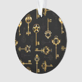Nahtloses Muster mit Golden Keys Ornament (Vorderseite)