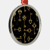 Nahtloses Muster mit Golden Keys Ornament Aus Metall (Rechts)