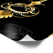 Nahtloses Muster mit Golden Keys Poster (Ecke)