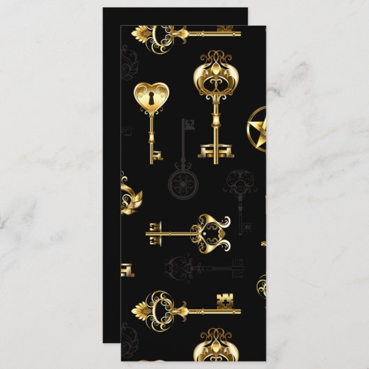 Nahtloses Muster mit Golden Keys Programm (Vorne/Hinten)