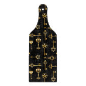 Nahtloses Muster mit Golden Keys Schneidebrett (Vorderseite)