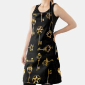 Nahtloses Muster mit Golden Keys Schürze (InSitu)