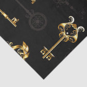 Nahtloses Muster mit Golden Keys Seidenpapier (Detail)