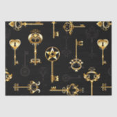 Nahtloses Muster mit Golden Keys Seidenpapier (Vorderseite)