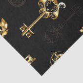 Nahtloses Muster mit Golden Keys Seidenpapier (Detail)