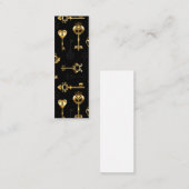 Nahtloses Muster mit Golden Keys Telefonnummerkarte (Vorne/Hinten)