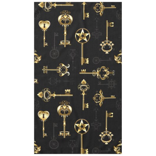 Nahtloses Muster mit Golden Keys Tischdecke (Vorderseite)