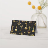 Nahtloses Muster mit Golden Keys Treuekarte (Rückseite)