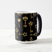 Nahtloses Muster mit Golden Keys Verwandlungstasse (VorderseiteRechts)