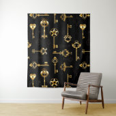 Nahtloses Muster mit Golden Keys Wandteppich (Beispiel)