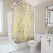 Nahtloses Muster mit goldenen Blätter Duschvorhang (Beispiel)