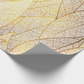 Nahtloses Muster mit goldenen Blätter Geschenkpapier (Ecke)