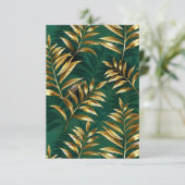 Nahtloses Muster mit goldenen Farnen Begleitkarte (Stehend Vorderseite)