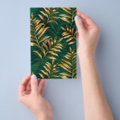 Nahtloses Muster mit goldenen Farnen Flyer (Handgriff)