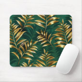 Nahtloses Muster mit goldenen Farnen Mousepad (Mit Mouse)