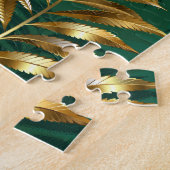 Nahtloses Muster mit goldenen Farnen Puzzle (Seite)