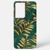 Nahtloses Muster mit goldenen Farnen Samsung Galaxy Hülle (Rückseite)