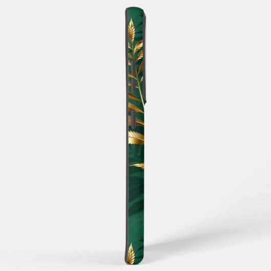 Nahtloses Muster mit goldenen Farnen Samsung Galaxy Hülle (Rechte Seite)