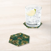 Nahtloses Muster mit goldenen Farnen Untersetzer (Vor Ort)