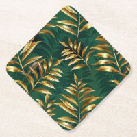 Nahtloses Muster mit goldenen Farnen