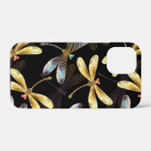 Nahtloses Muster mit goldenen Libellen Case-Mate iPhone Hülle (Rückseite (Horizontal))