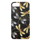 Nahtloses Muster mit goldenen Libellen Case-Mate iPhone Hülle (Rückseite)
