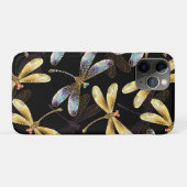 Nahtloses Muster mit goldenen Libellen Case-Mate iPhone Hülle (Rückseite (Horizontal))