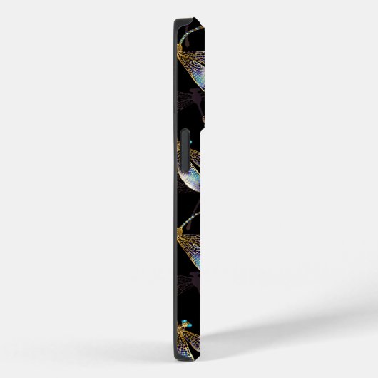 Nahtloses Muster mit goldenen Libellen Case-Mate iPhone Hülle (Rückseite / Rechts)