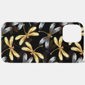 Nahtloses Muster mit goldenen Libellen Case-Mate iPhone Hülle (Hinten (horizontal))
