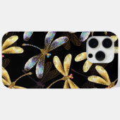 Nahtloses Muster mit goldenen Libellen Case-Mate iPhone Hülle (Rückseite (Horizontal))