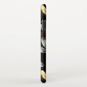 Nahtloses Muster mit goldenen Libellen iPhone Hülle (Rechte Seite)