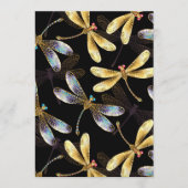 Nahtloses Muster mit goldenen Libellen Programm (Vorderseite)