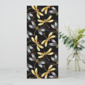 Nahtloses Muster mit goldenen Libellen Programm (Stehend Vorderseite)