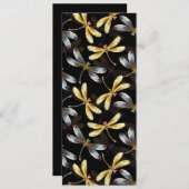 Nahtloses Muster mit goldenen Libellen Programm (Vorne/Hinten)